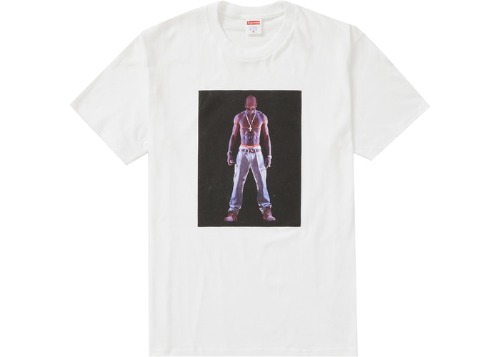 슈프림 투팍 홀로그램 반팔 티셔츠 화이트 Tupac Hologram Tee