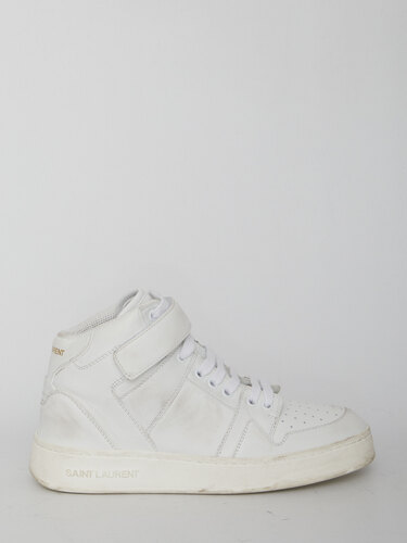 SAINT LAURENT Lax sneakers in washed-out effect leather 757318