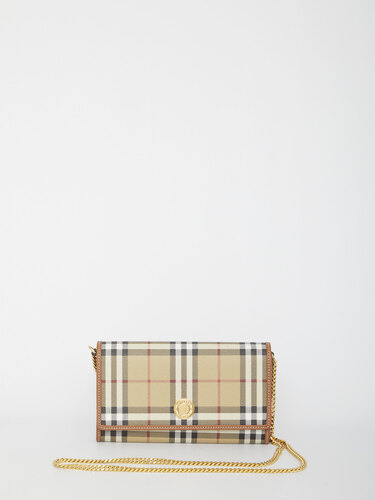BURBERRY Check wallet with chain 8070413
