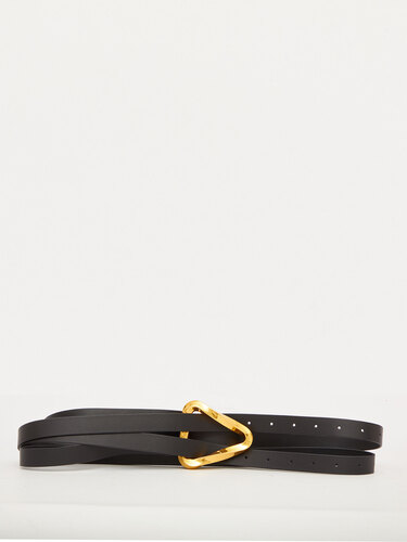 BOTTEGA VENETA Black leather belt 709333