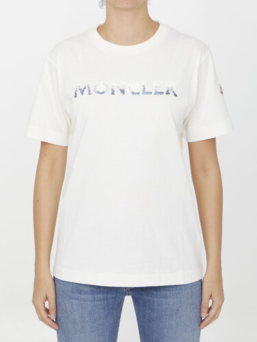 몽클레르 그레노블 Sequined logo t-shirt 8C00028