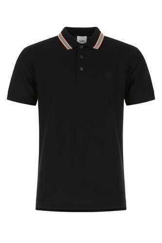 버버리 Black piquet polo shirt  / 8053773 A1189