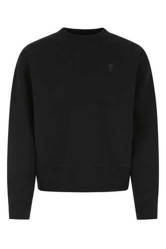 아미 Black cotton blend sweatshirt / USW012740 001