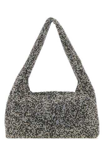 KARA Black rhinestones handbag / HB276H2116 BLKPXL