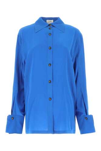 QUIRA Blue crepe shirt / Q118SI Q0065