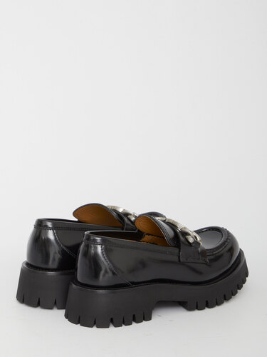 GUCCI Black leather loafers 752650