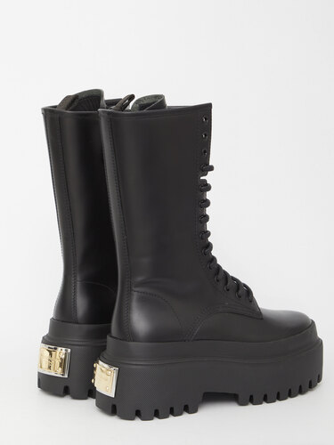DOLCE&amp;GABBANA Black leather boots CT0946