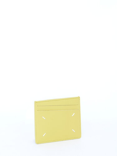 MAISON MARGIELA Lime leather cardholder SA1VX0009