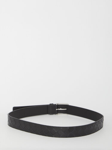 BOTTEGA VENETA Black leather belt 609182