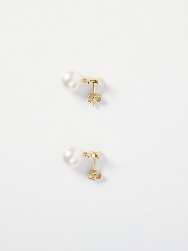 CELINE Triomphe pearl earrings 460TZ6BPE