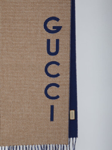 GUCCI Gucci cashmere wool scarf 764268