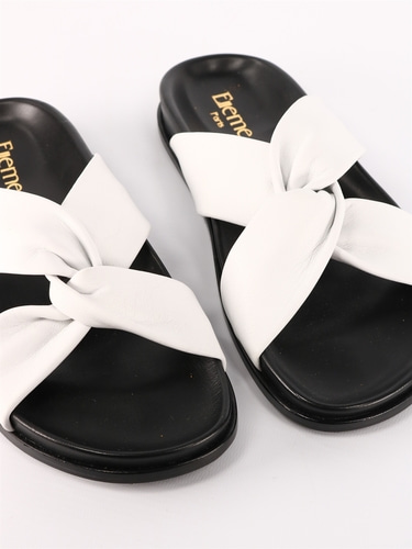 ELLEME White leather sandals TRESSE SANDAL