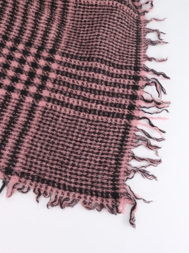 FALIERO SARTI Tartan wool and cashmere scarf pink 900525228003