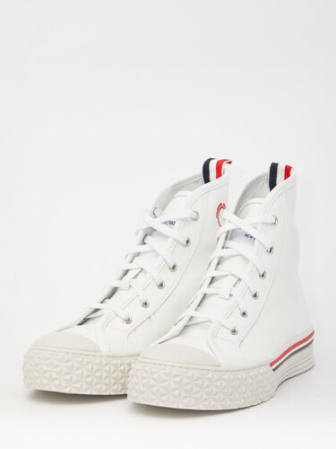 THOM BROWNE White leather sneakers MFD243E