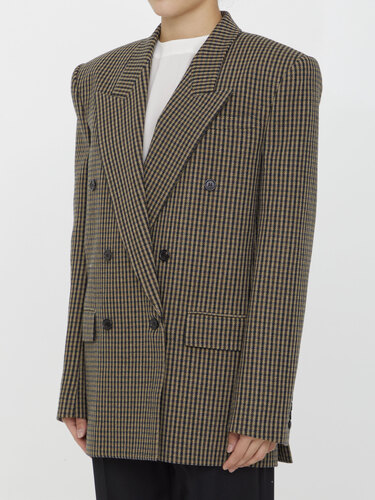 생로랑 Double-breasted jacket in wool blend 762930