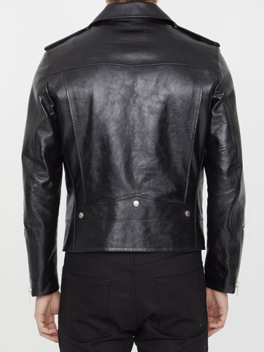 생로랑 Leather biker jacket 484284YC2NI