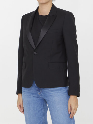 셀린느 Tuxedo jacket in wool 2V131701T