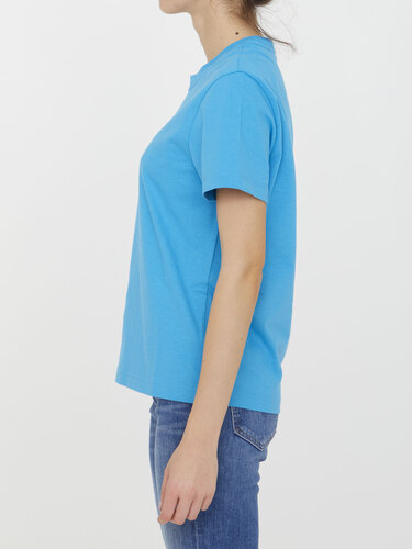 보테가베네타 Turquoise cotton t-shirt 649060