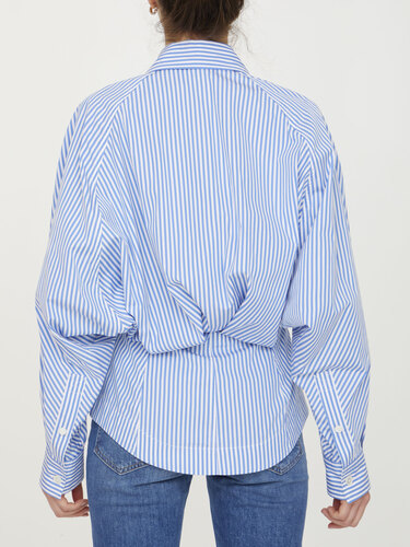보테가베네타 Pinstripe cotton shirt 725636