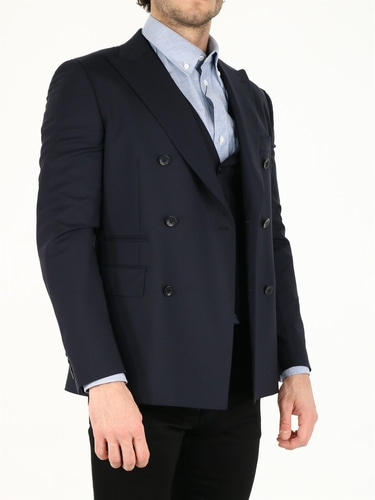 토넬로 Blue wool jacket 01G3R0X