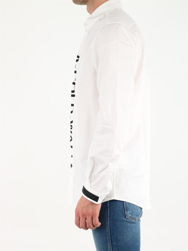 A-COLD-WALL White shirt with maxi vertical logo ACWMSH038