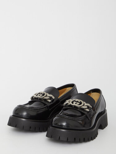 GUCCI Black leather loafers 752650