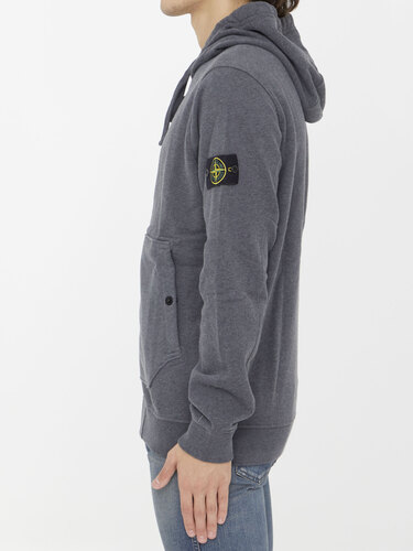 스톤아일랜드 Compass-motif drawstring cotton hoodie 791561620