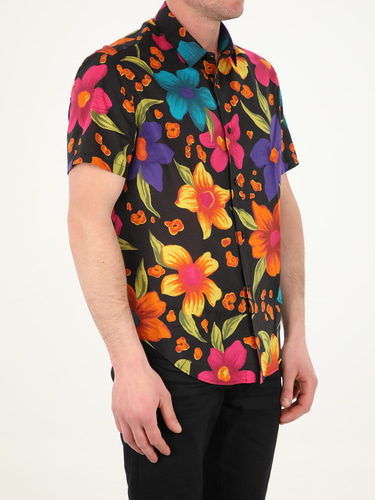 생로랑 Floral print shirt 688325Y2E94