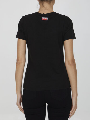겐조 Embroidered black t-shirt FD52TS012