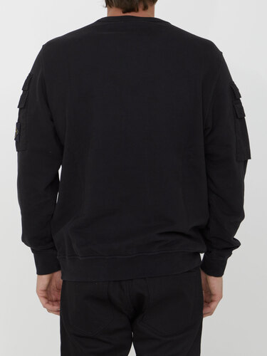 스톤아일랜드 Black cotton sweatshirt 791560577