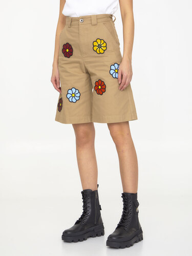 MONCLER JW ANDERSON Floral embroideries bermuda shorts 2B00001