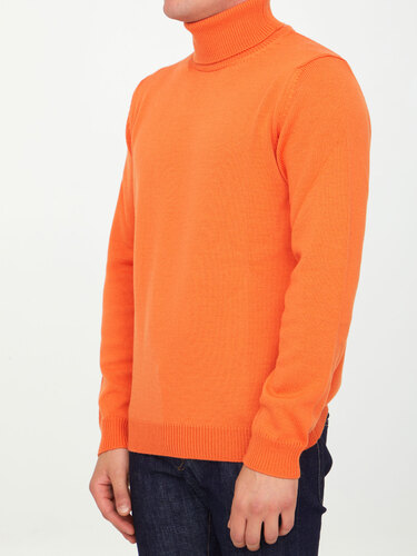 ROBERTO COLLINA Orange merino wool turtleneck 02203