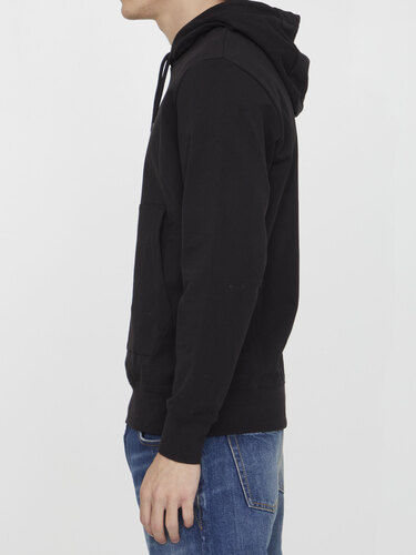 CP컴퍼니 Black cotton hoodie 15CLSS366A