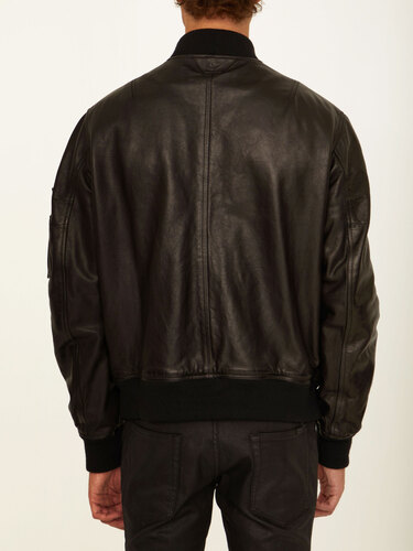 SALVATORE SANTORO Black leather jacket 43513