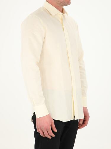 SALVATORE PICCOLO Yellow cotton shirt LS 380