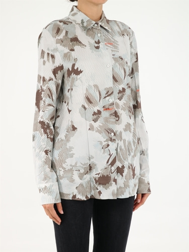 오프화이트 Shirt with floral pattern OWGA098F21FAB002