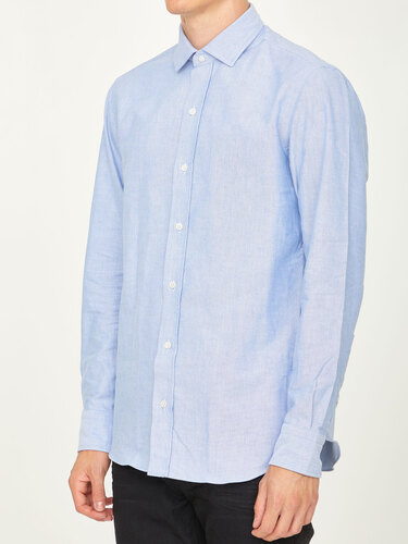 SALVATORE PICCOLO Light-blue cotton shirt POPBC-CU
