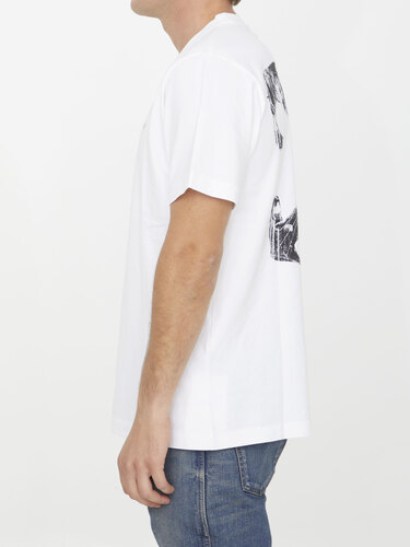 오프화이트 Scratch Arrow t-shirt OMAA027F23JER010