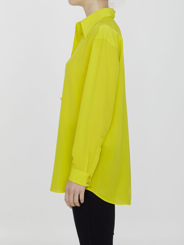 구찌 Yellow silk shirt 731203