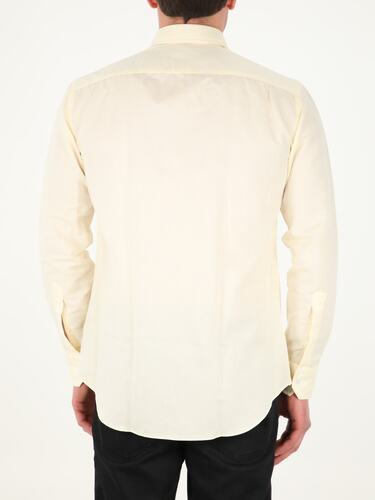 SALVATORE PICCOLO Yellow cotton shirt LS 380