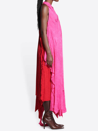 발렌시아가 Asymmetric pink dress 698662