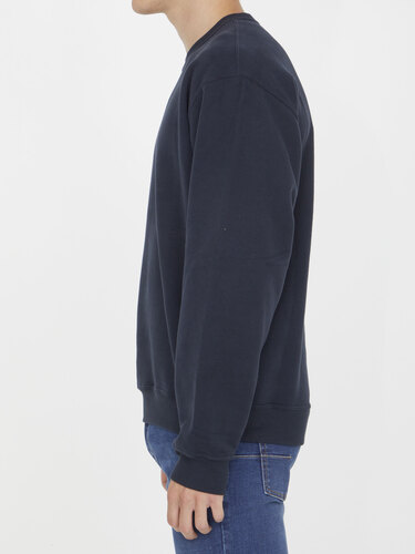 생로랑 Blue sweatshirt with embroidered logo 754513Y36SW