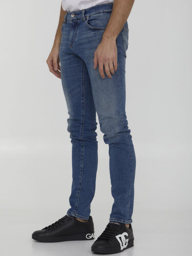 DOLCE&amp;GABBANA Light-blue denim jeans GY07LD
