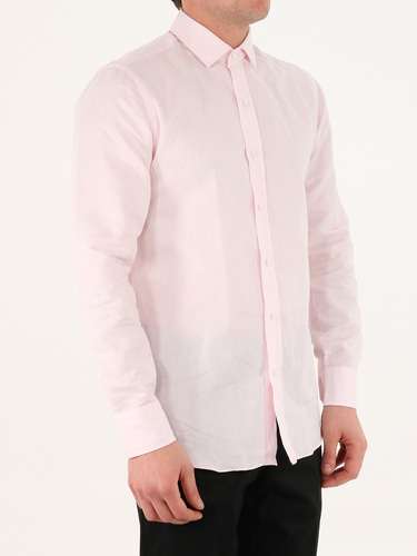 SALVATORE PICCOLO Pink shirt with open collar LS 381