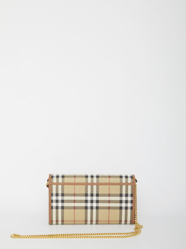 BURBERRY Check wallet with chain 8070413