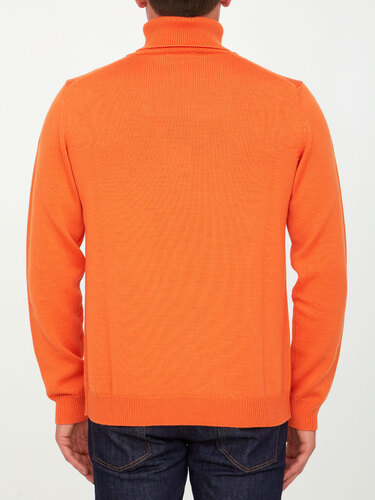 ROBERTO COLLINA Orange merino wool turtleneck 02203