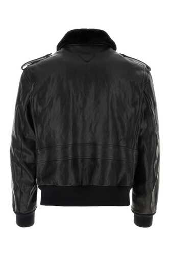 프라다 Black leather jacket / UPW472S23213C2 F0002
