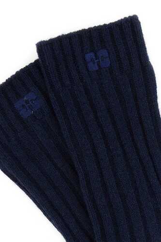 가니 Navy blue wool socks / A5295 683