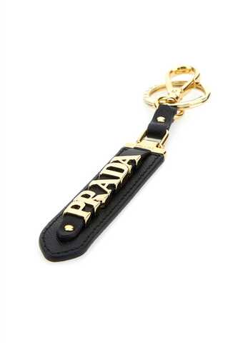 프라다 Black leather keychain / 1PP067053 F0002