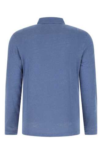 HARTFORD Light-blue linen polo shirt / AX86309 05